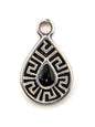 Pendentif goutte méandre zamak 13 mm - Solyluna Macramé
