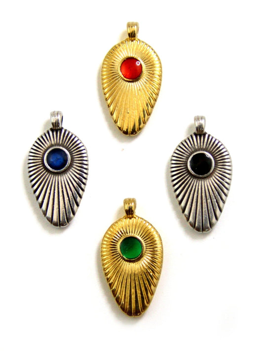 Pendentif goutte solaire 25 mm - Solyluna Macramé