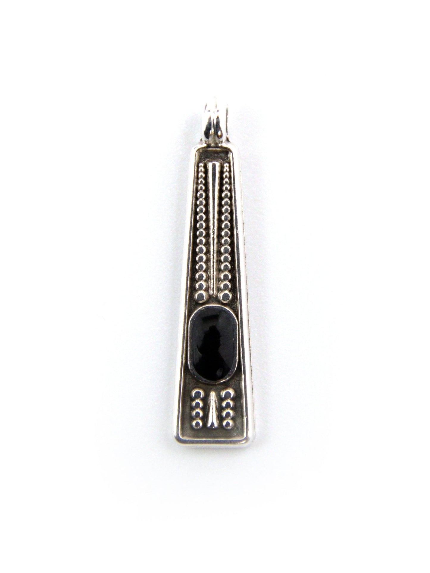 Pendentif Grec en zamak émaillé GRAND – 7,3 x 26,8 mm – Ø 2,3 mm - Solyluna Macramé