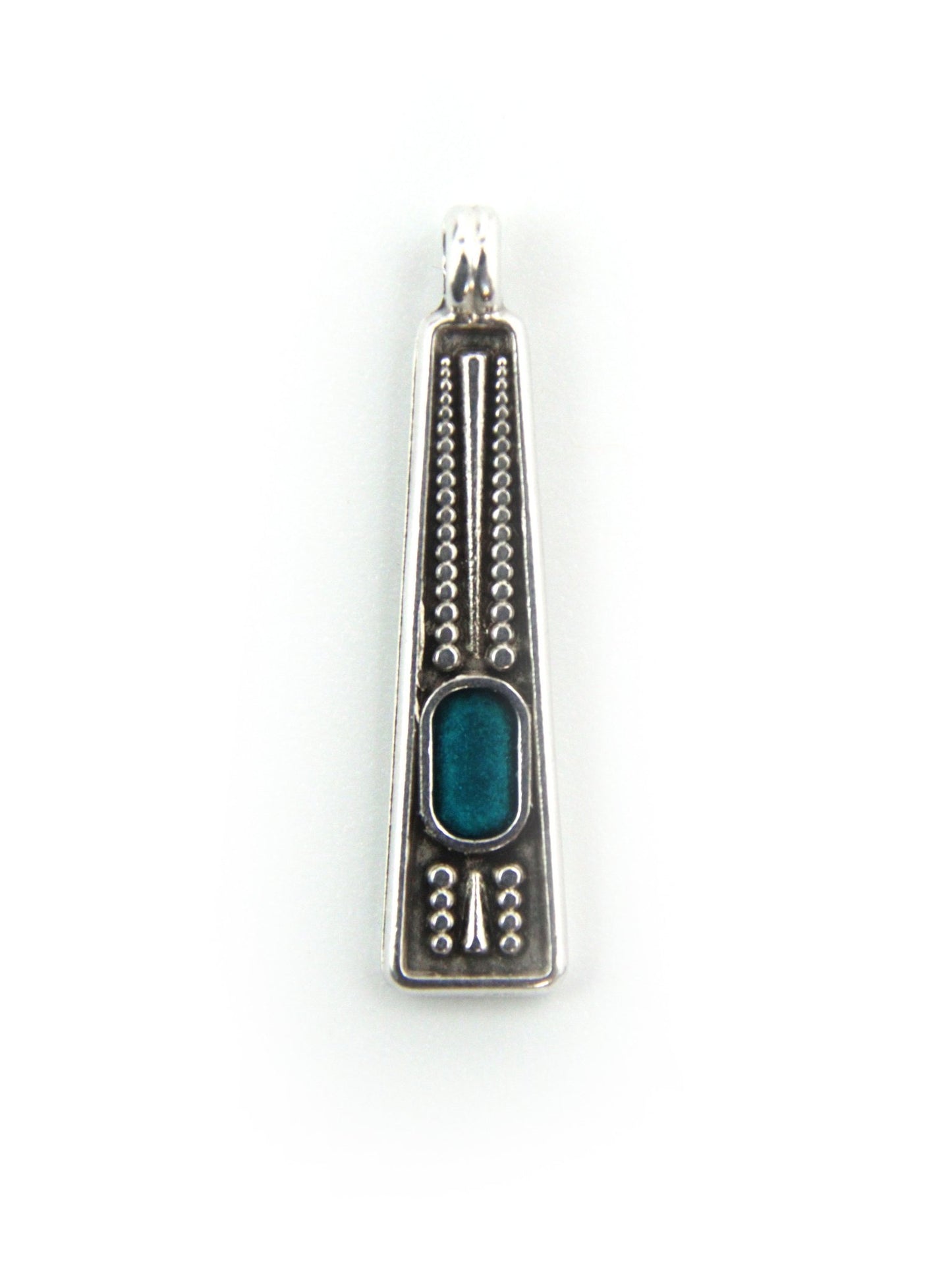 Pendentif Grec en zamak émaillé GRAND – 7,3 x 26,8 mm – Ø 2,3 mm - Solyluna Macramé