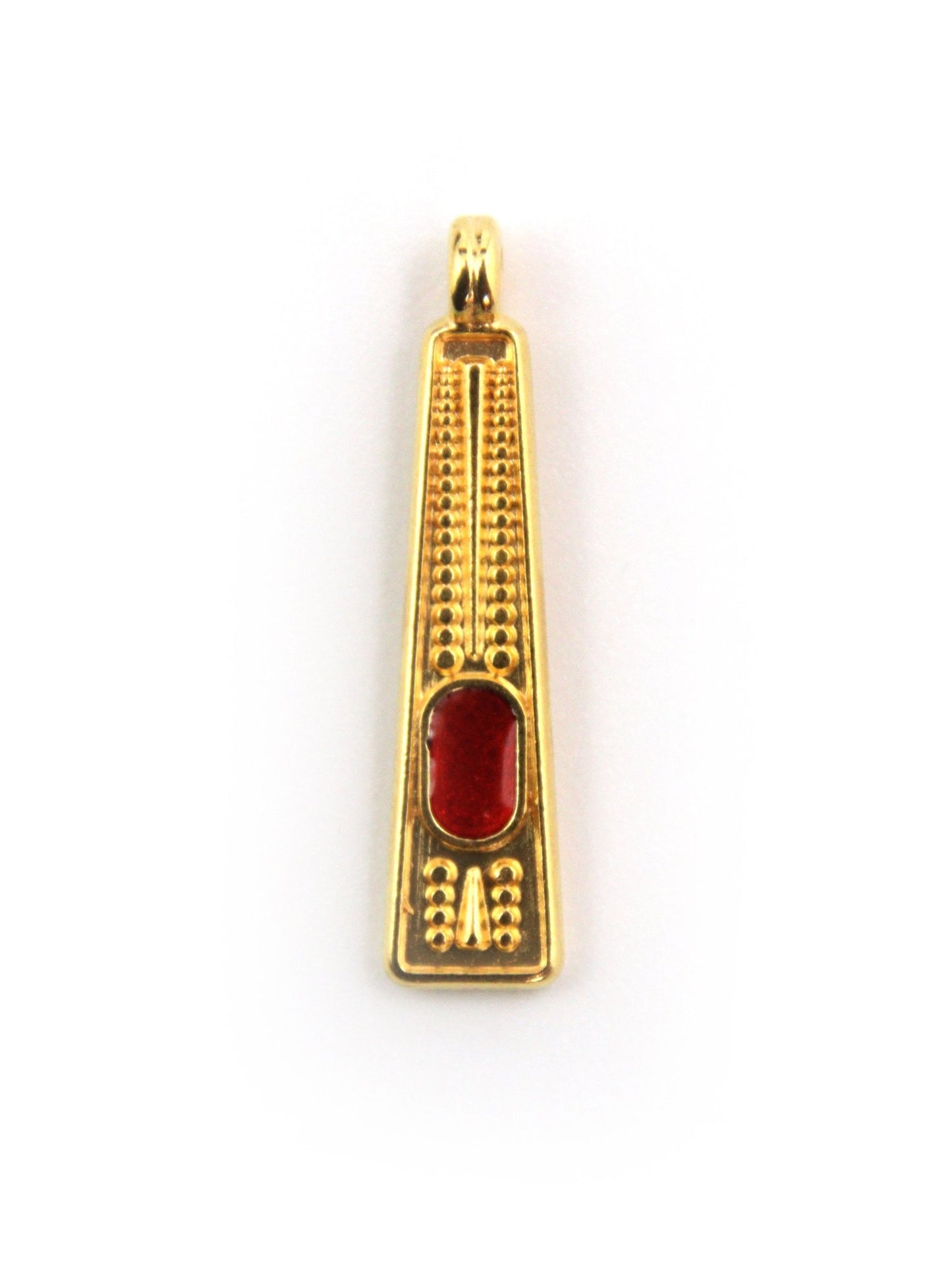 Pendentif Grec en zamak émaillé GRAND – 7,3 x 26,8 mm – Ø 2,3 mm - Solyluna Macramé