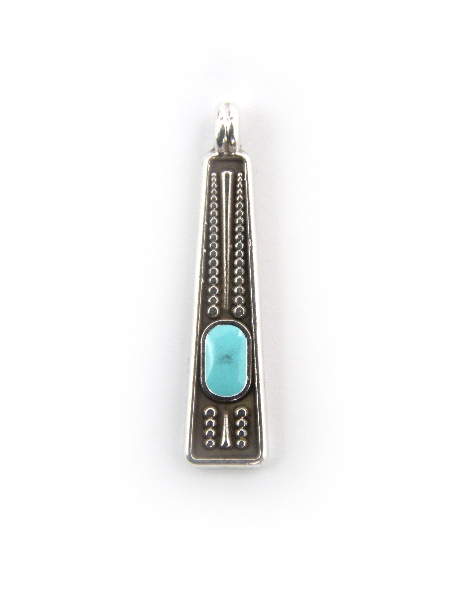 Pendentif Grec en zamak émaillé GRAND – 7,3 x 26,8 mm – Ø 2,3 mm - Solyluna Macramé
