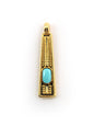 Pendentif Grec en zamak émaillé GRAND – 7,3 x 26,8 mm – Ø 2,3 mm - Solyluna Macramé