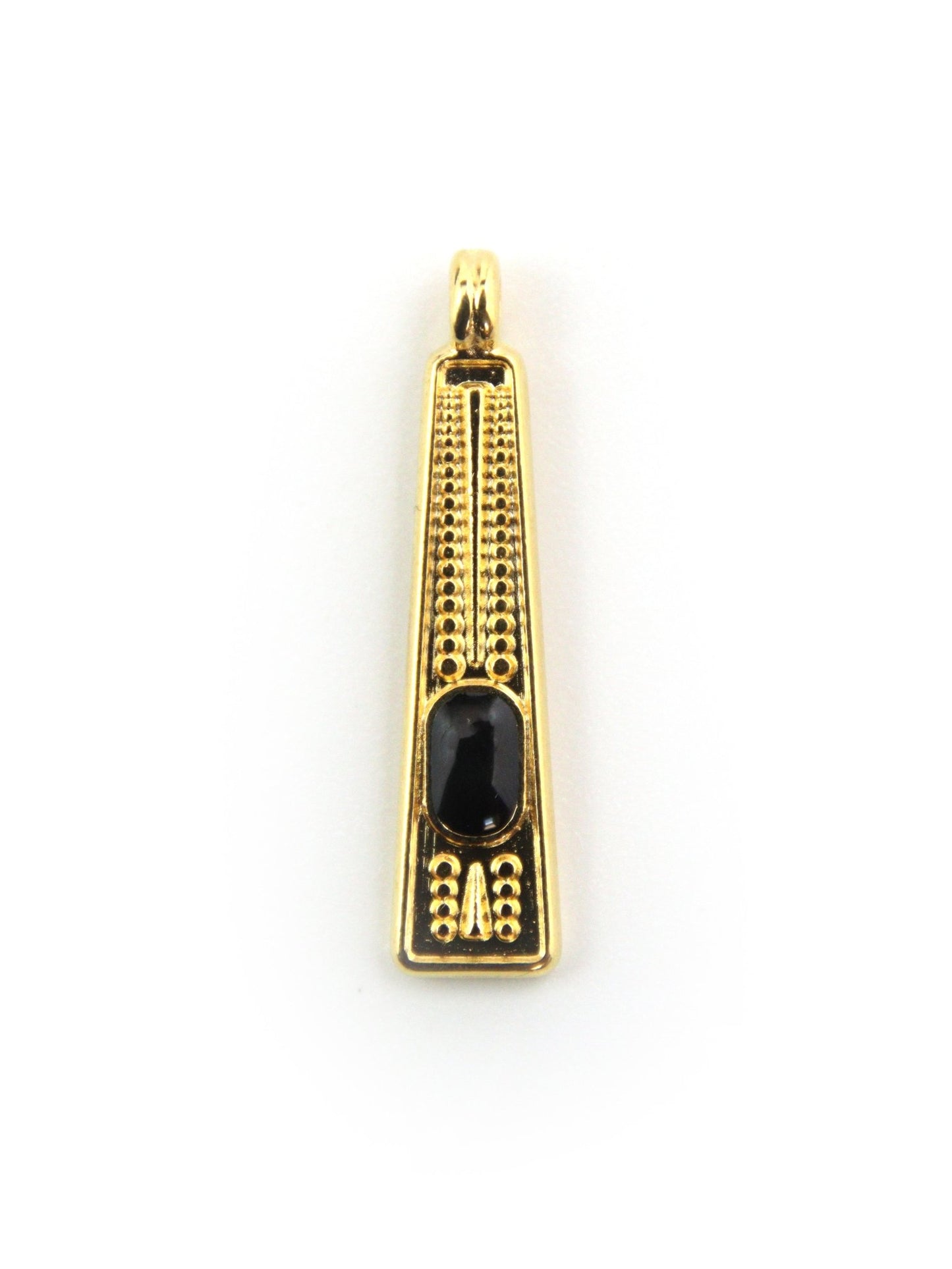 Pendentif Grec en zamak émaillé GRAND – 7,3 x 26,8 mm – Ø 2,3 mm - Solyluna Macramé