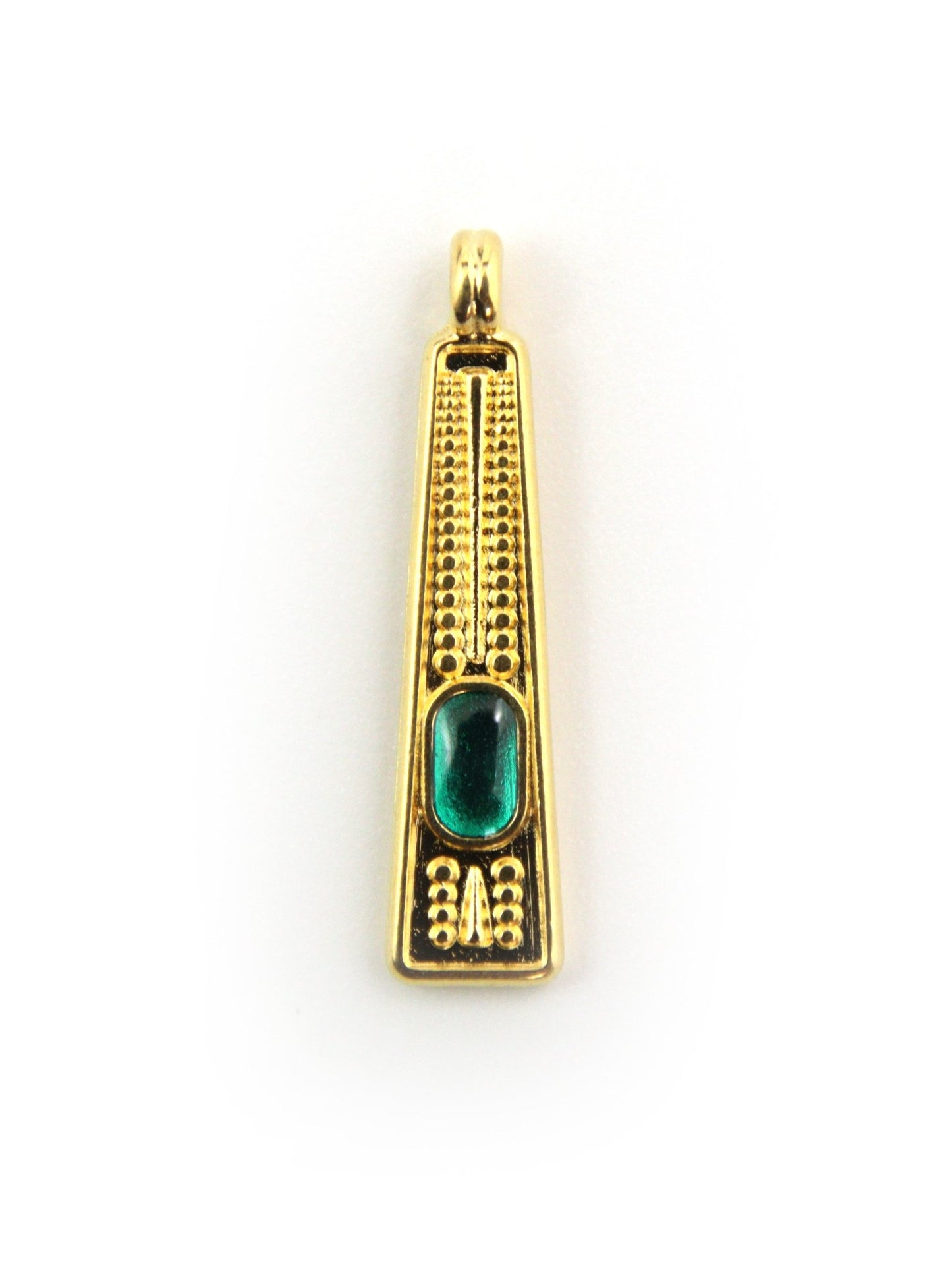 Pendentif Grec en zamak émaillé GRAND – 7,3 x 26,8 mm – Ø 2,3 mm - Solyluna Macramé