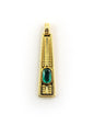 Pendentif Grec en zamak émaillé GRAND – 7,3 x 26,8 mm – Ø 2,3 mm - Solyluna Macramé