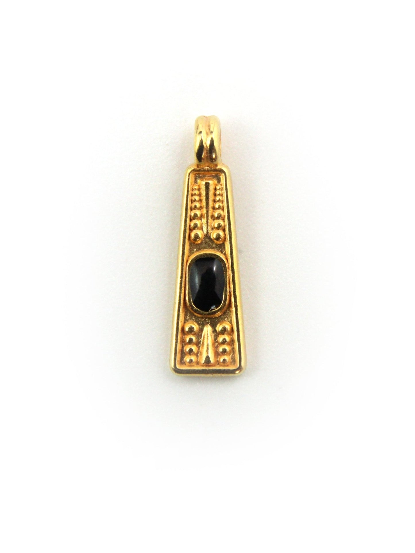 Pendentif Grec en zamak émaillé PETIT – 6,45 x 17,6 mm – Ø 2,3 mm - Solyluna Macramé