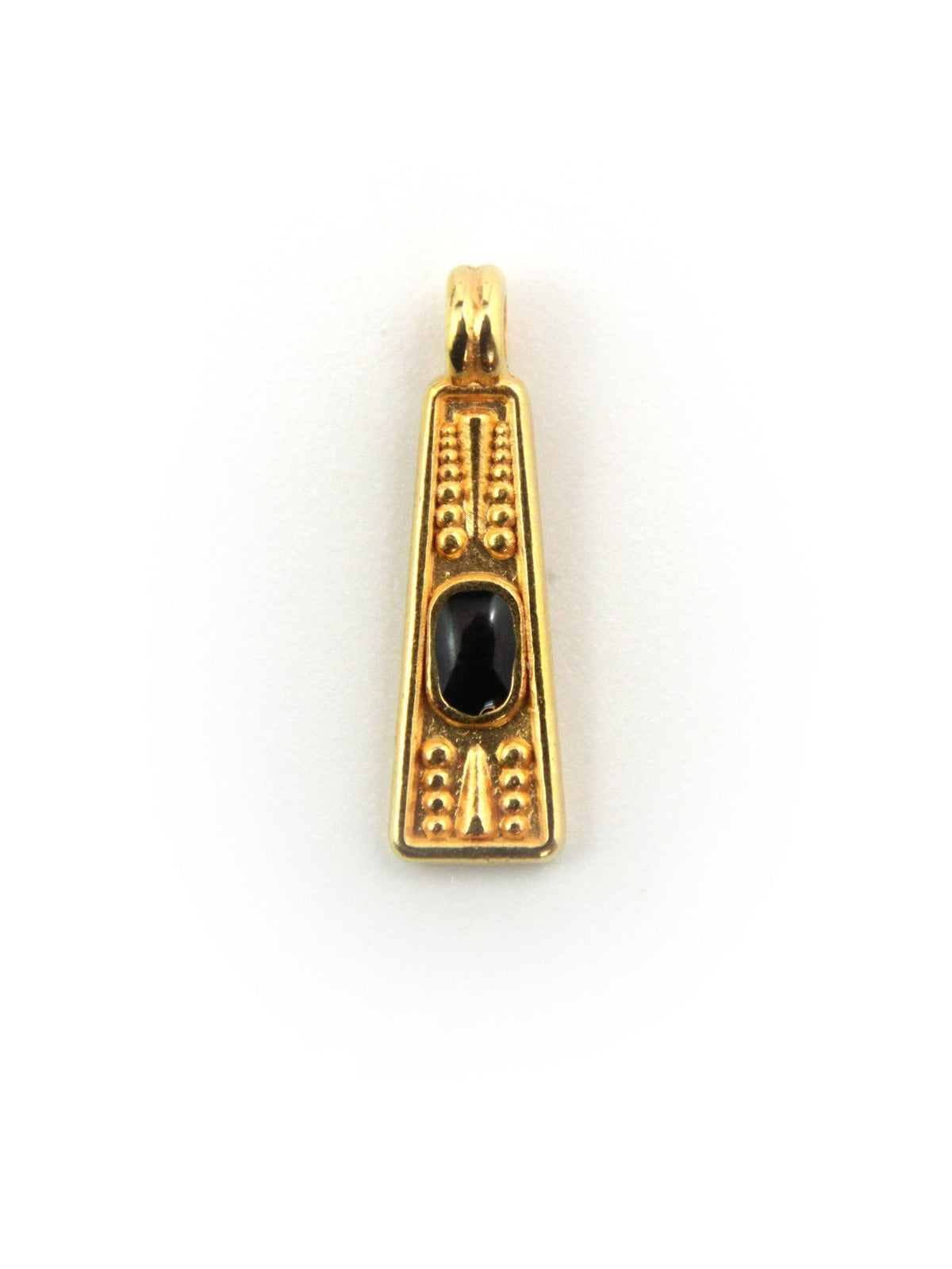 Pendentif Grec en zamak émaillé PETIT – 6,45 x 17,6 mm – Ø 2,3 mm - Solyluna Macramé