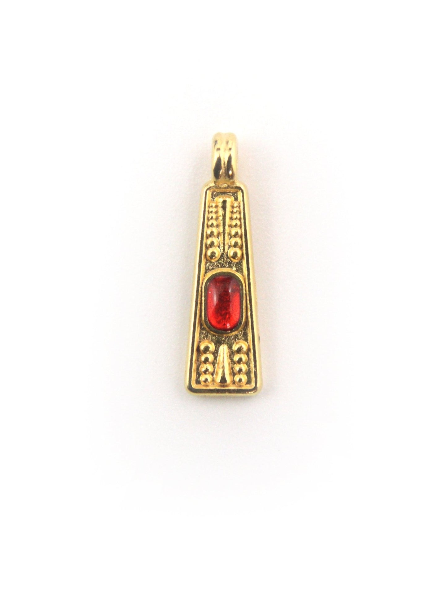Pendentif Grec en zamak émaillé PETIT – 6,45 x 17,6 mm – Ø 2,3 mm - Solyluna Macramé