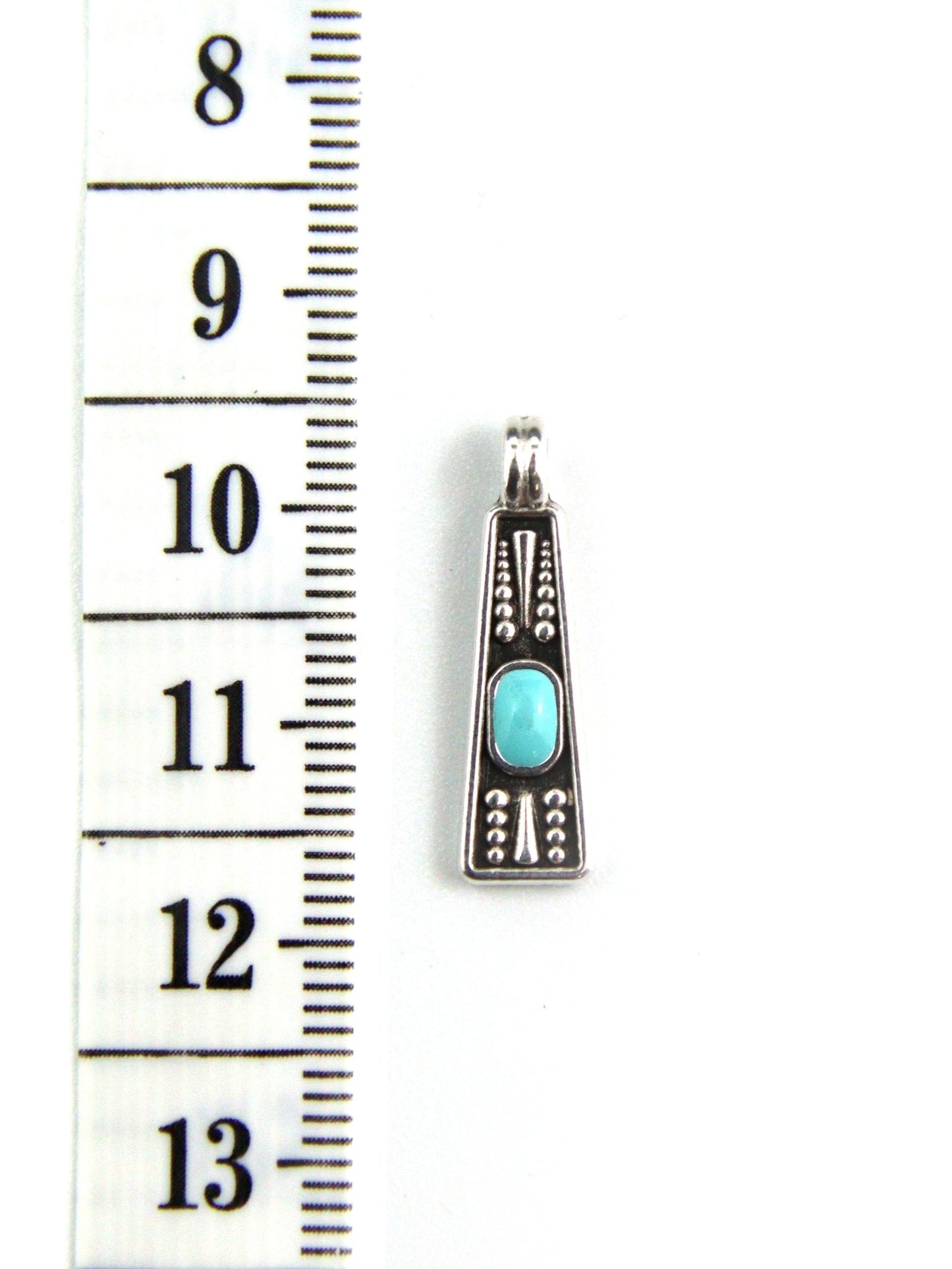 Pendentif Grec en zamak émaillé PETIT – 6,45 x 17,6 mm – Ø 2,3 mm - Solyluna Macramé