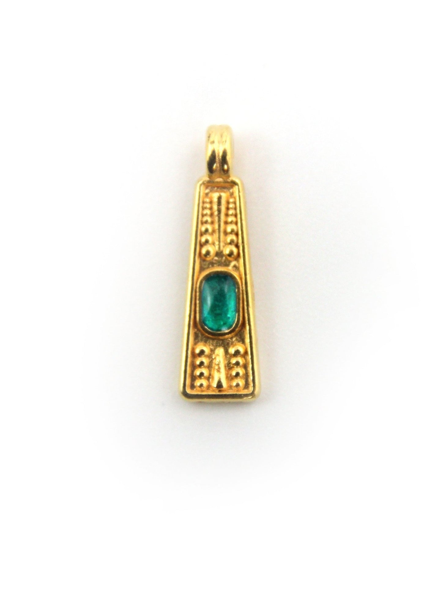 Pendentif Grec en zamak émaillé PETIT – 6,45 x 17,6 mm – Ø 2,3 mm - Solyluna Macramé