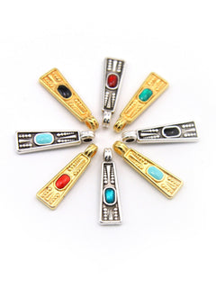 Pendentif Grec en zamak émaillé PETIT – 6,45 x 17,6 mm – Ø 2,3 mm