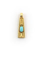 Pendentif Grec en zamak émaillé PETIT – 6,45 x 17,6 mm – Ø 2,3 mm - Solyluna Macramé
