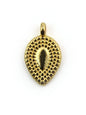 Pendentif larme en zamak 9x12mm - Solyluna Macramé