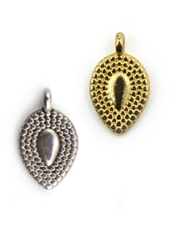 Pendentif larme en zamak 9x12mm