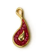 Pendentif larme paillettée zamak 18 mm - Solyluna Macramé