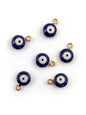 Pendentif œil en métal émaillé – Zamak – 6,5 mm (6 pièces) - Solyluna Macramé