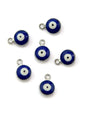 Pendentif œil en métal émaillé – Zamak – 6,5 mm (6 pièces) - Solyluna Macramé