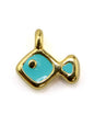 Pendentif petit poisson en zamak émaillé - Solyluna Macramé