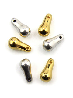 Pendentif poire en zamak 5x10 mm Ø1 mm – Lot de 3