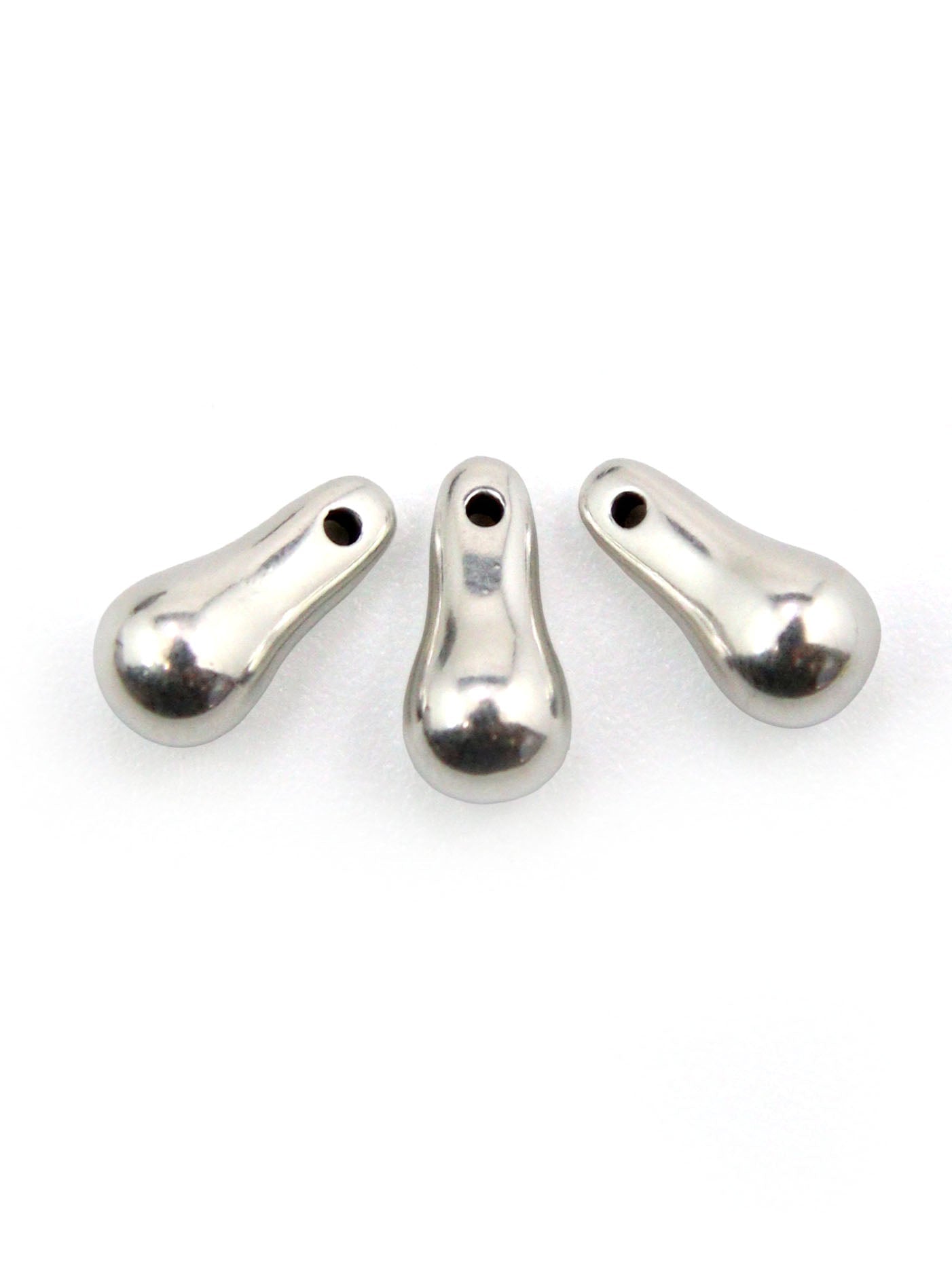 Pendentif poire en zamak 5x10 mm Ø1 mm – Lot de 3 - Solyluna Macramé