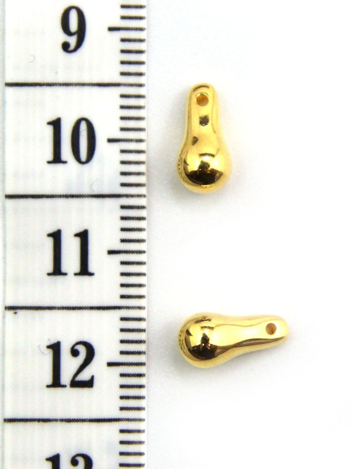 Pendentif poire en zamak 5x10 mm Ø1 mm – Lot de 3 - Solyluna Macramé