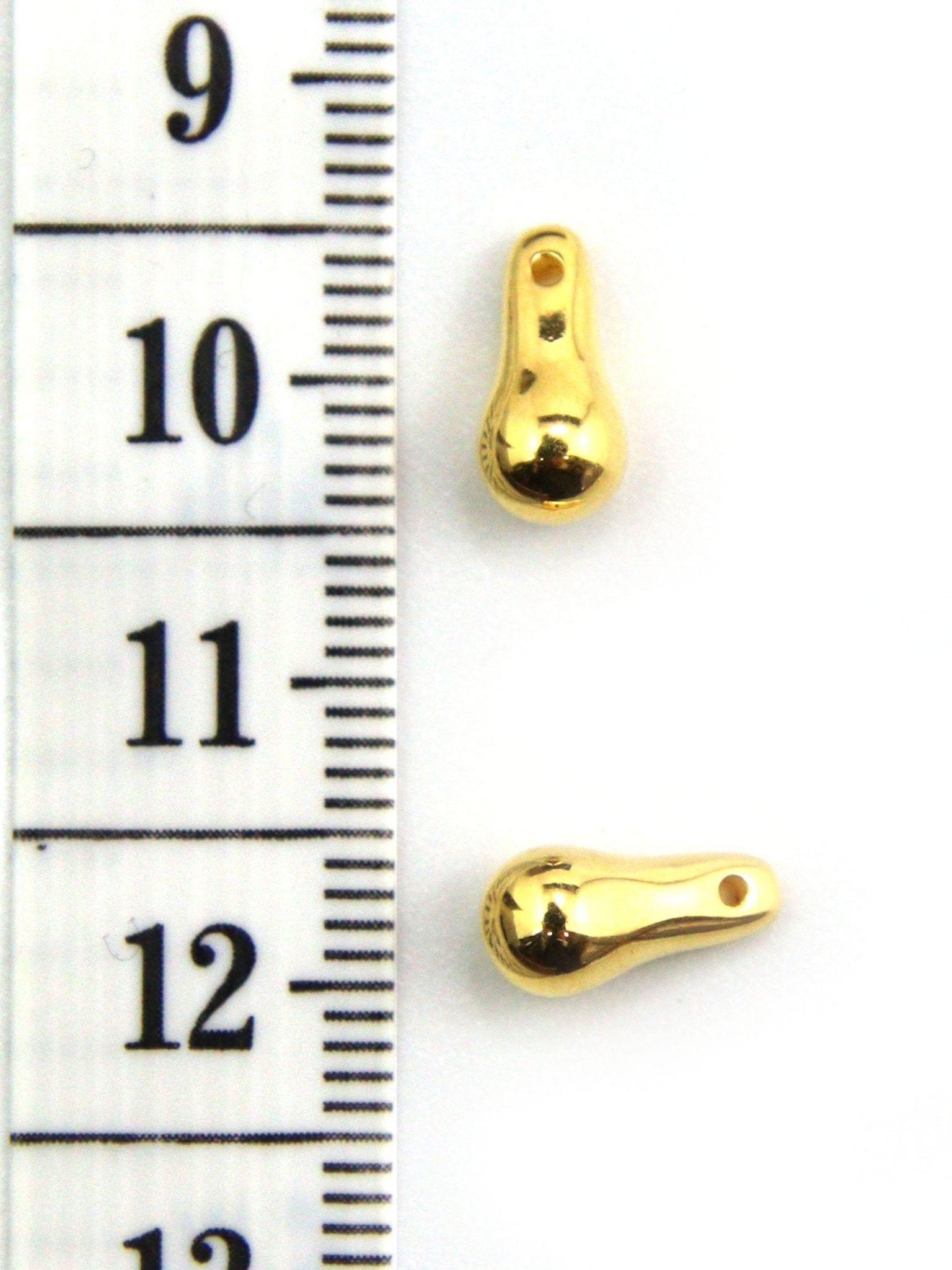Pendentif poire en zamak 5x10 mm Ø1 mm – Lot de 3 - Solyluna Macramé
