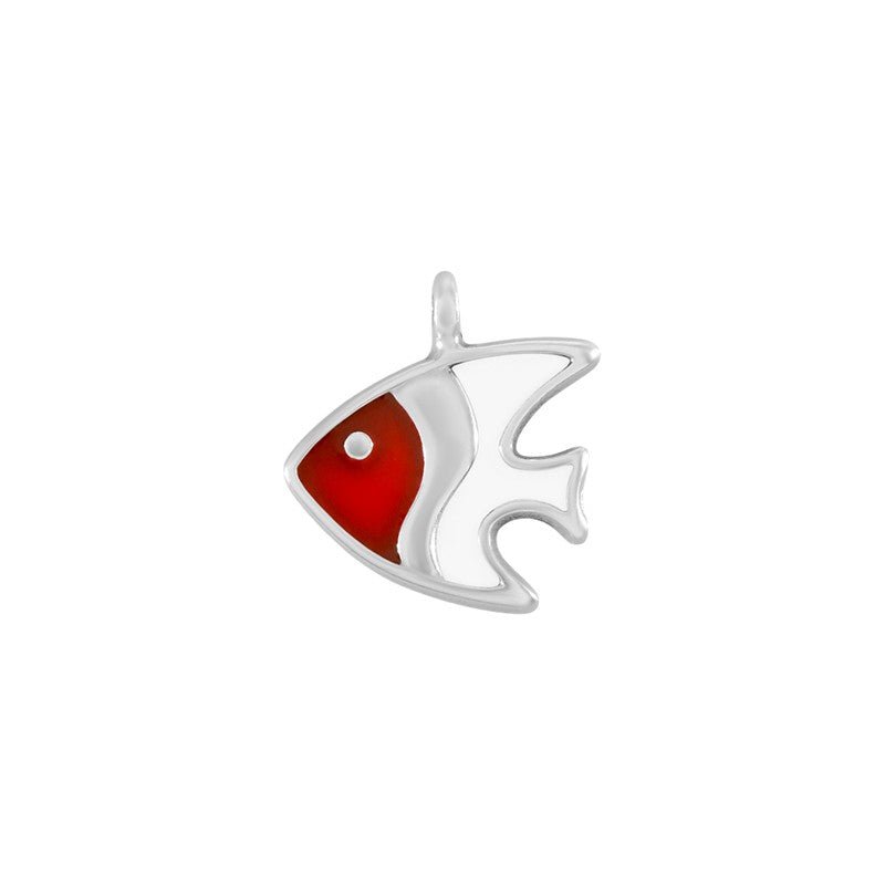 Pendentif poisson en zamak émaillé - Solyluna Macramé