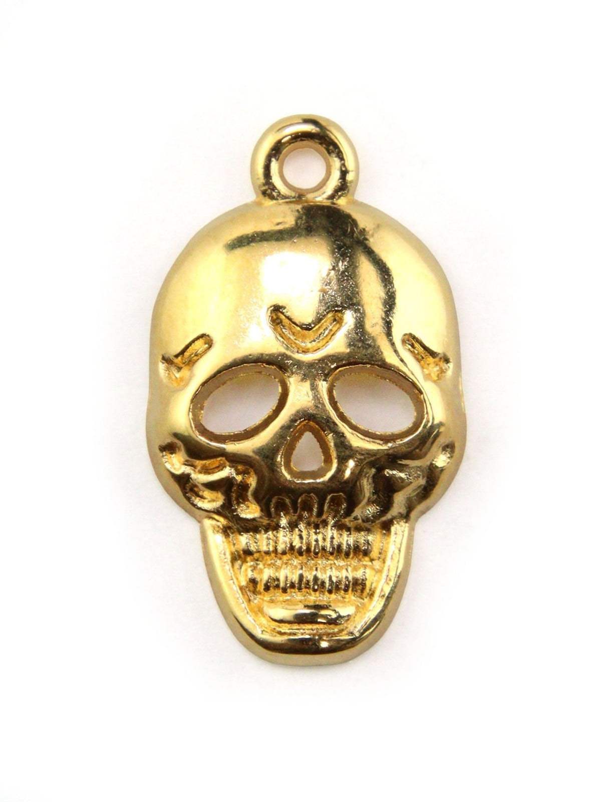 Pendentif tête de mort Halloween zamak 17mm - Solyluna Macramé