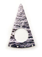 Pendentif Triangle Martelé Multi-Rangs Laiton Doré ou Argenté 44mm - Solyluna Macramé