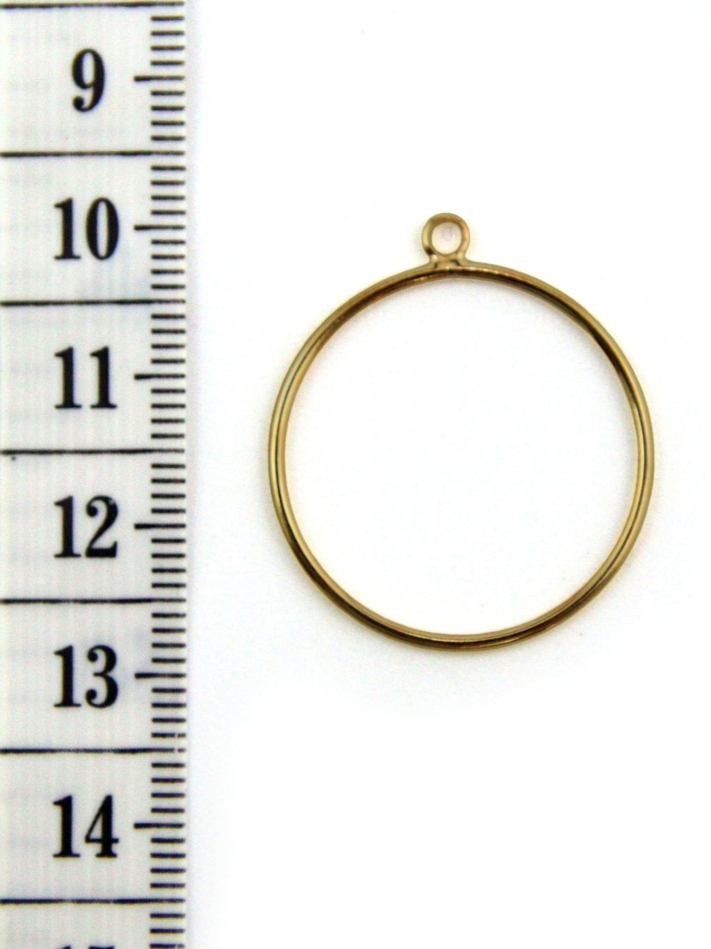 Pendentif Anneau Cercle Laiton Doré ou Argenté 30mm