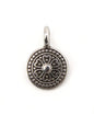 Charm rond trèfle zamak 13 mm