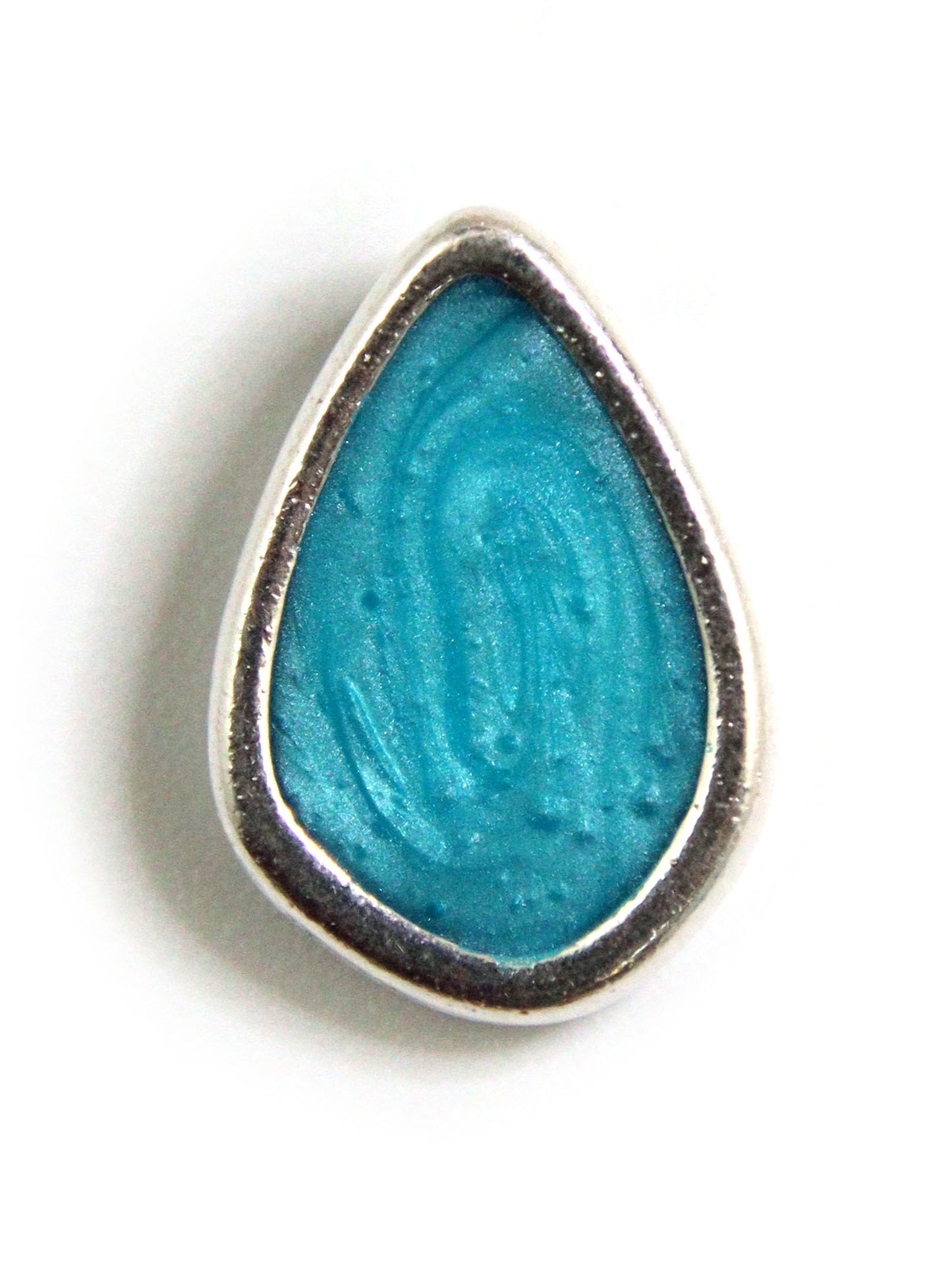 Pendentif zamak émaille bleu & vert