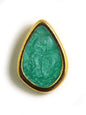 Pendentif zamak émaille bleu & vert