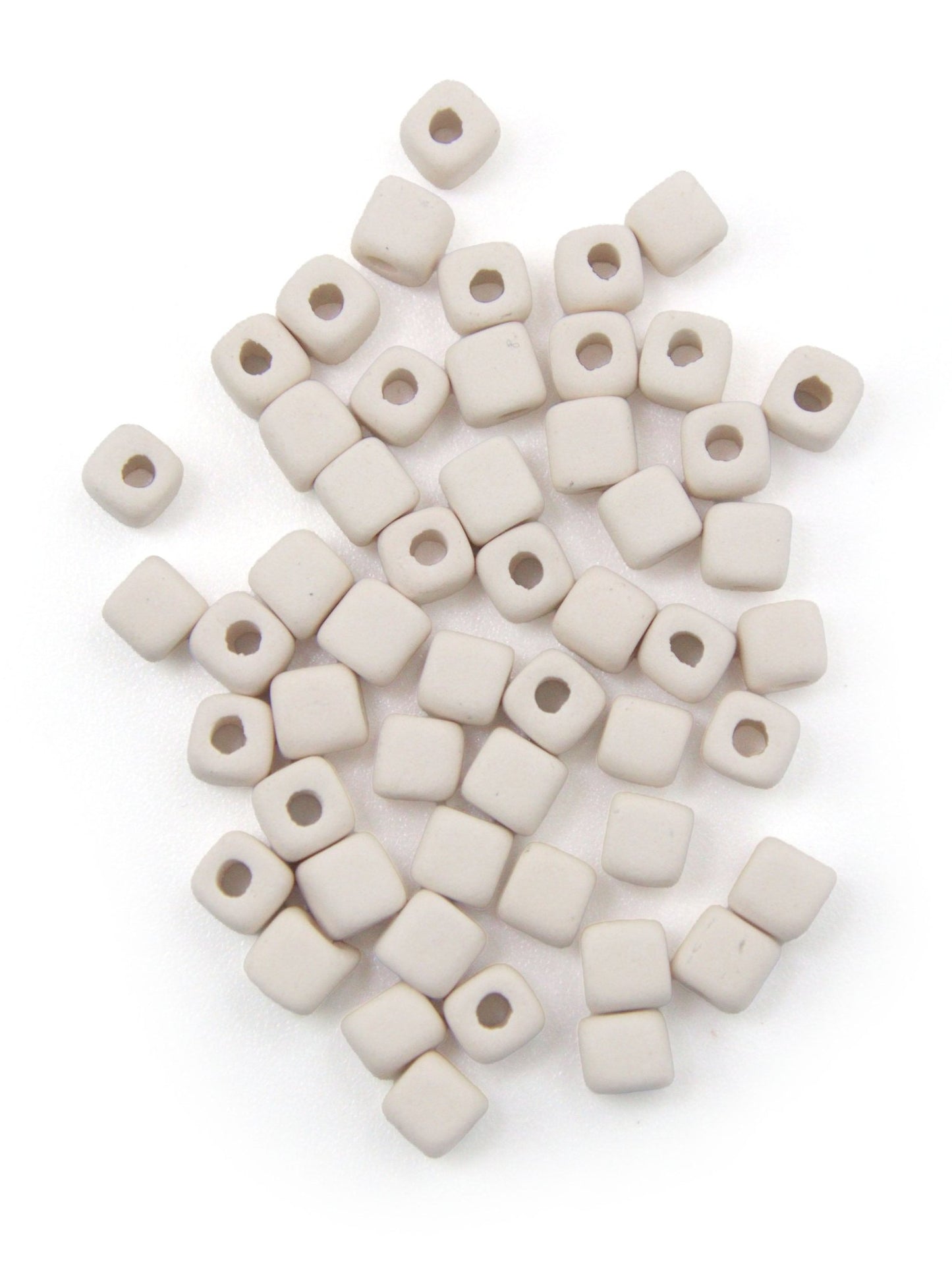 Perles céramique - Blanc - Solyluna Macramé