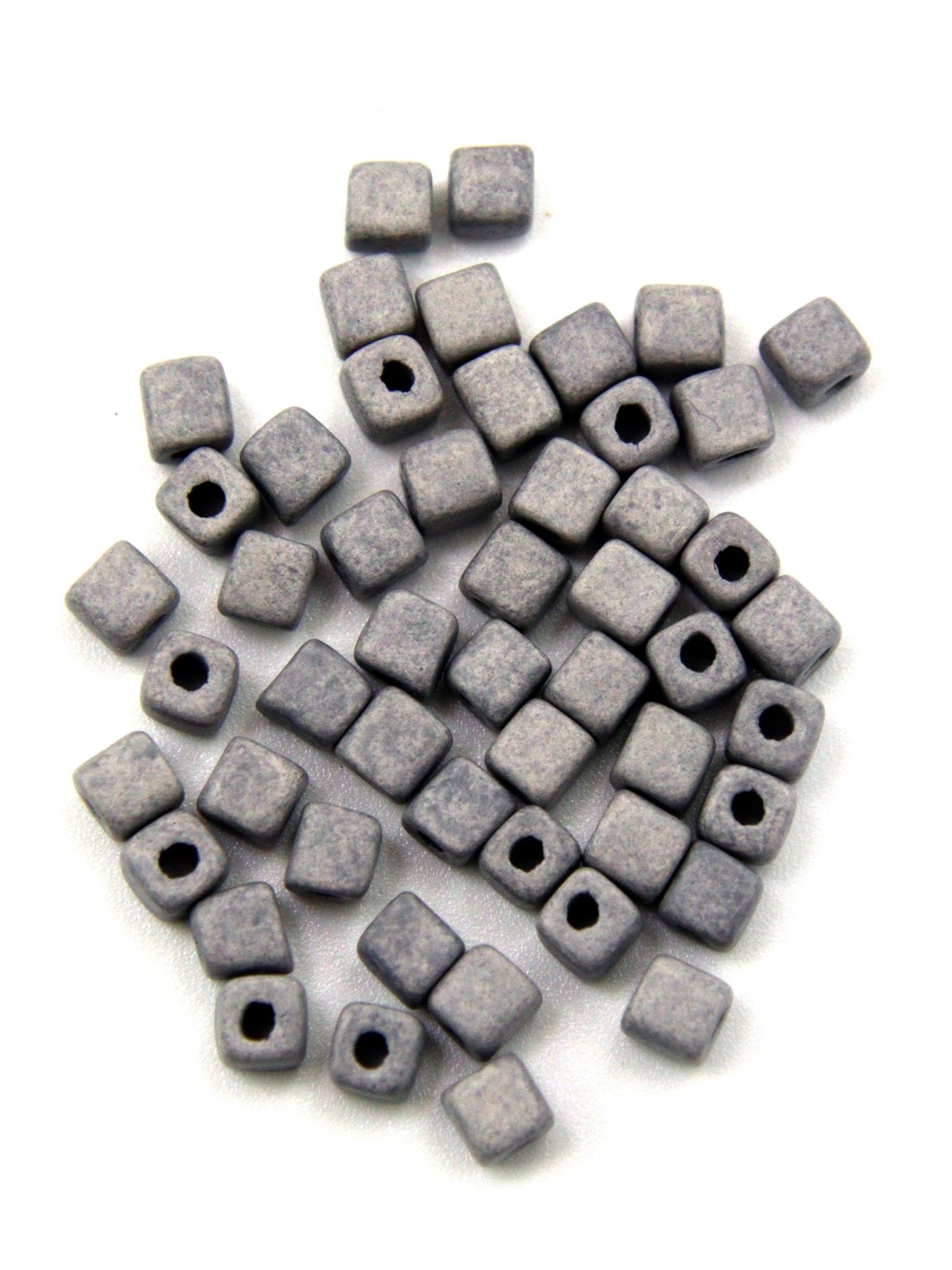 Perles céramique – Gris - Solyluna Macramé