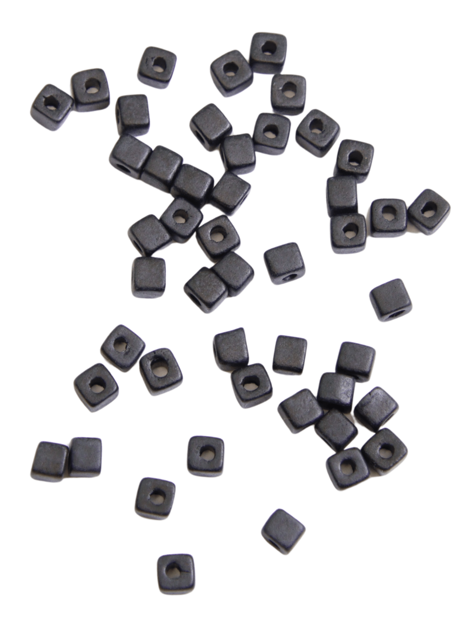 Perles céramique - Noir - Solyluna Macramé