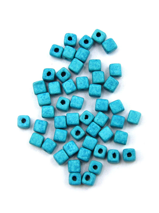 Perles céramique - Turquoise - Solyluna Macramé