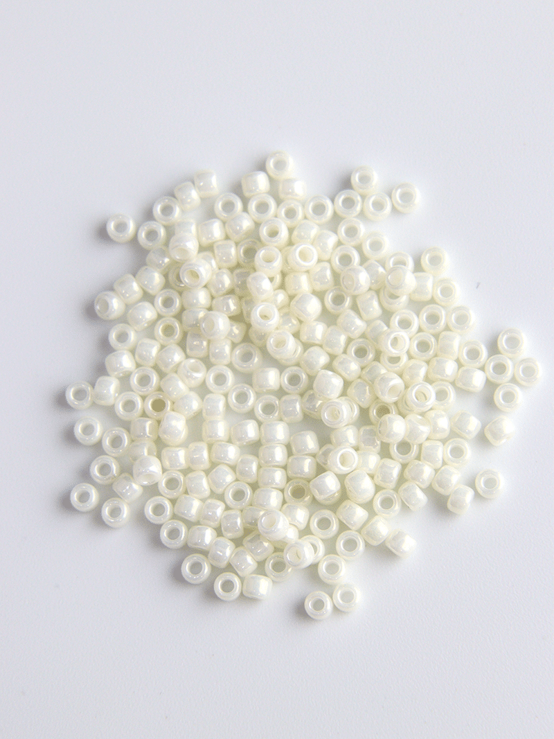 Perles de rocailles - Blanc brillant - Solyluna Macramé