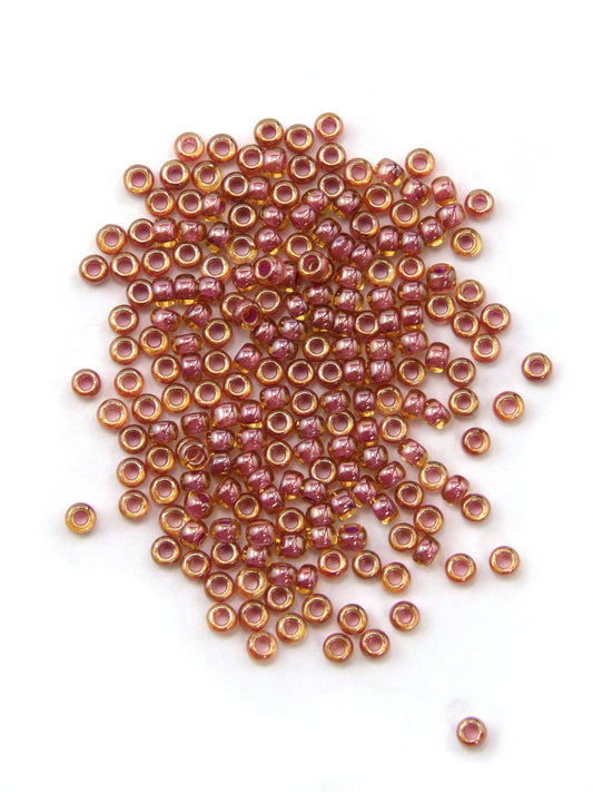 Perles de rocailles - Pêche irisée - Solyluna Macramé