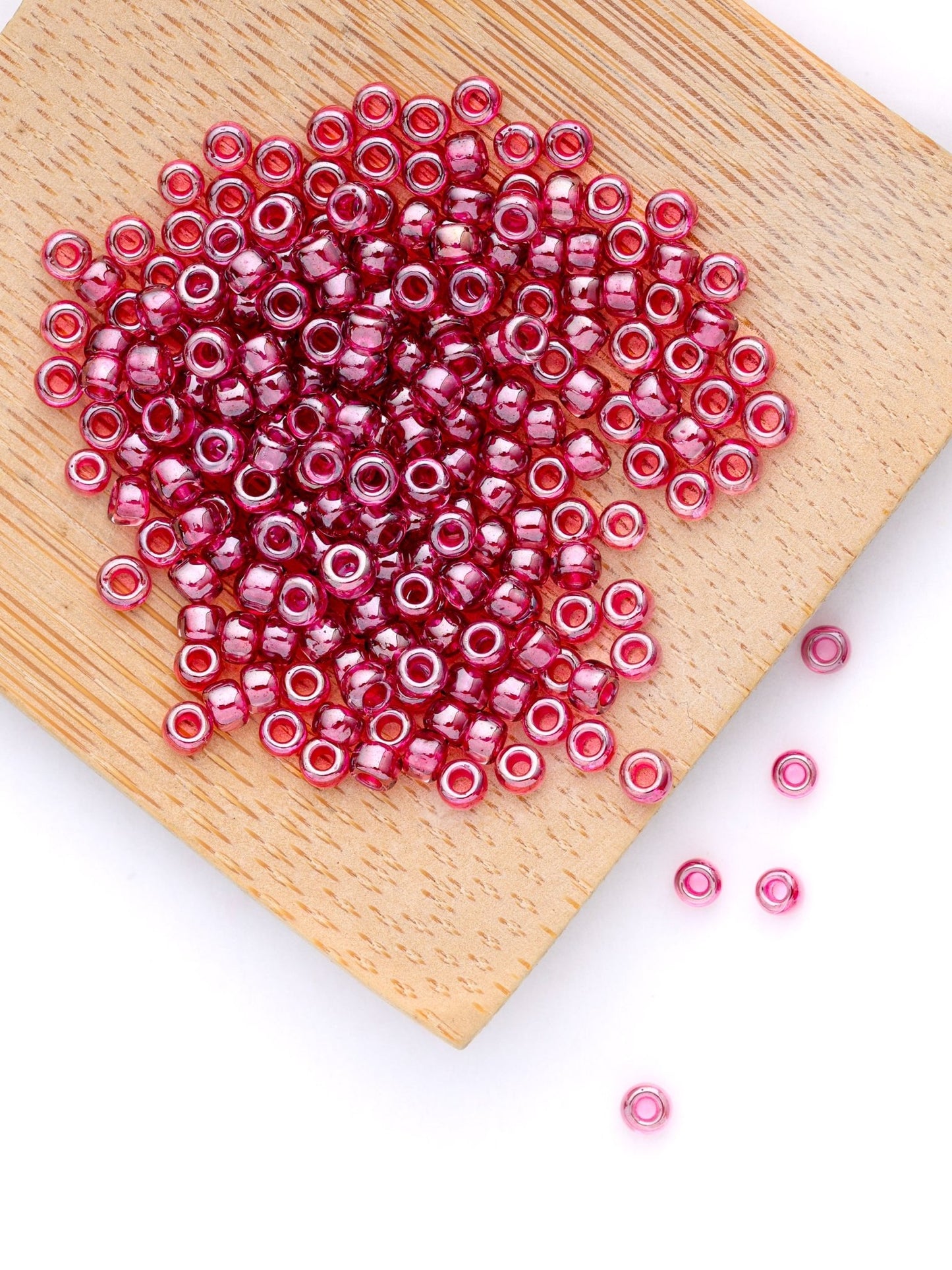 Perles de rocailles - Prune - Solyluna Macramé