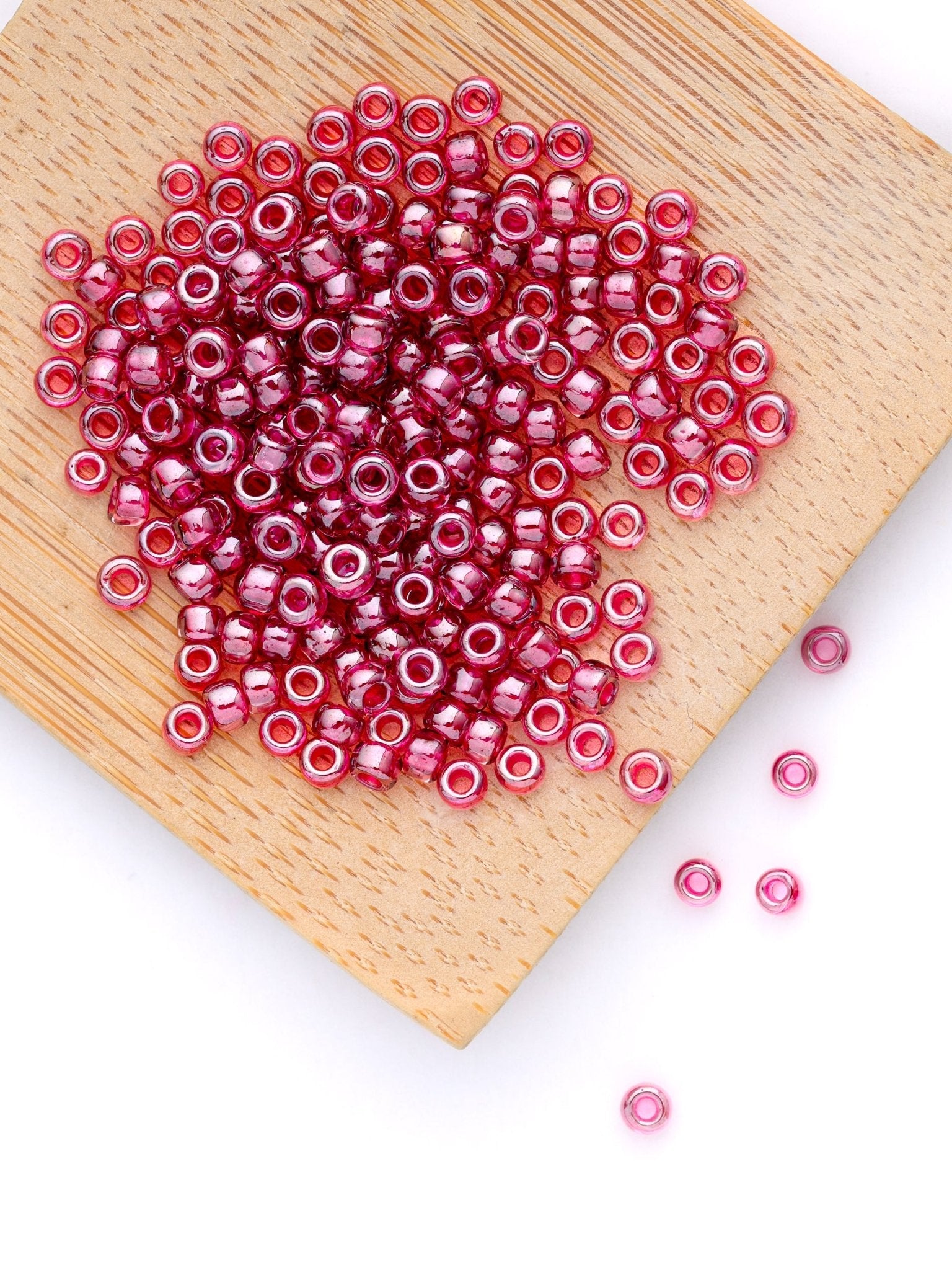 Perles de rocailles - Prune - Solyluna Macramé