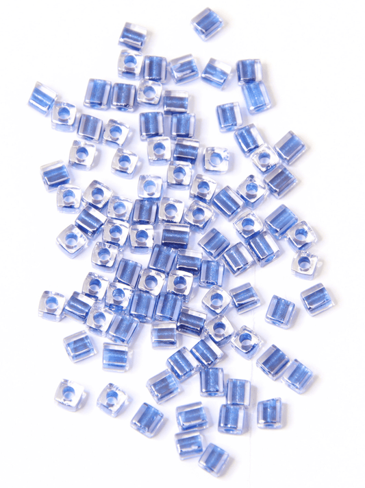 Perles miyuki 3mm - Bleu - Solyluna Macramé