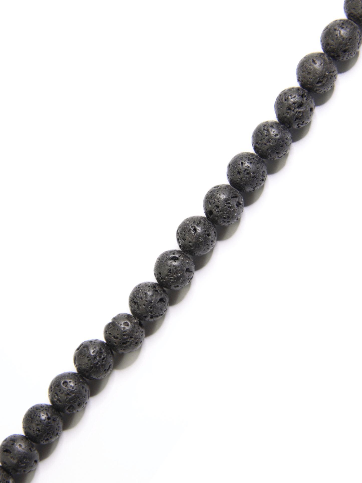 Perles rondes en pierre de lave – 4, 6 ou 8 mm - Solyluna Macramé