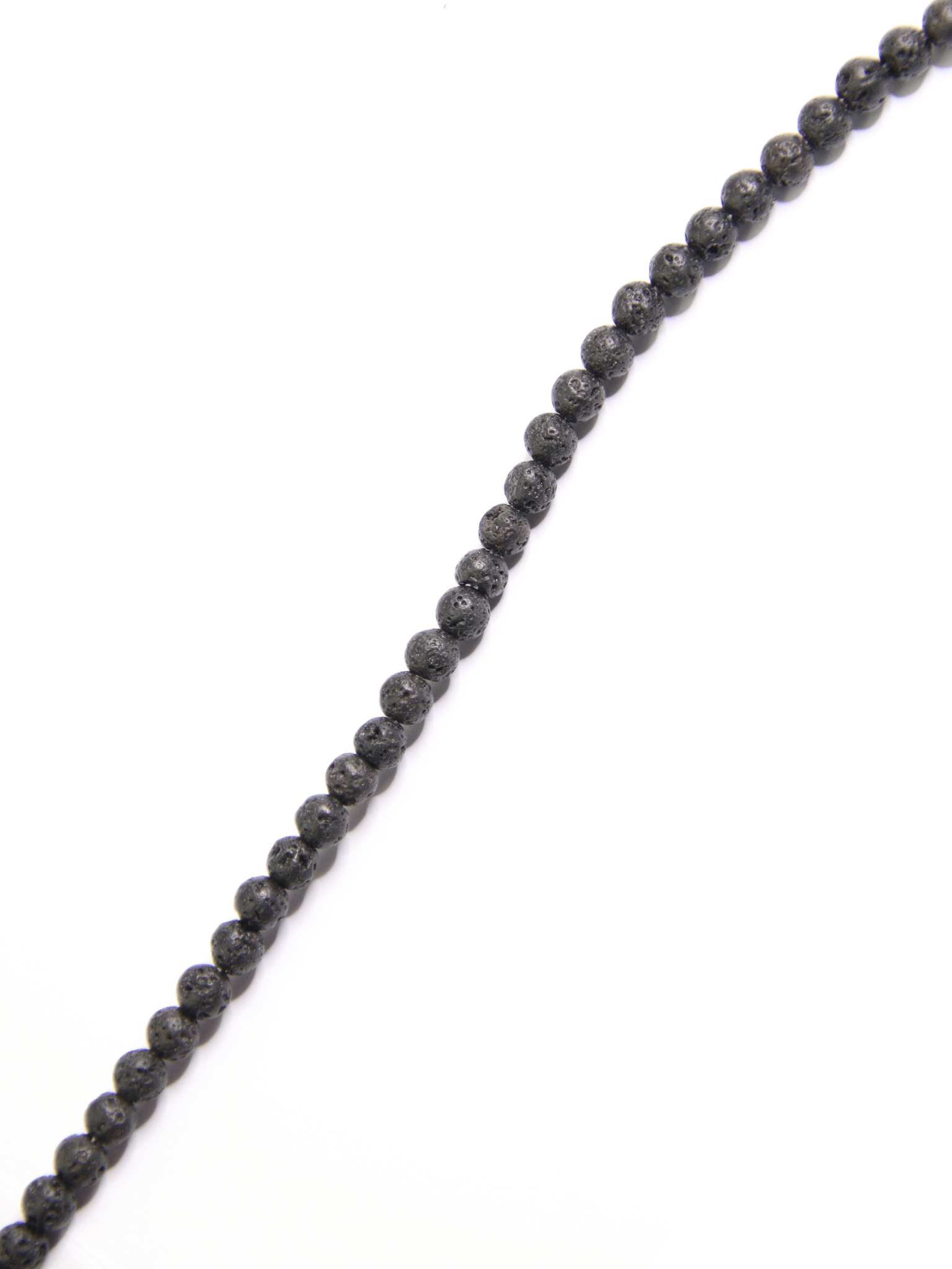 Perles rondes en pierre de lave – 4, 6 ou 8 mm - Solyluna Macramé