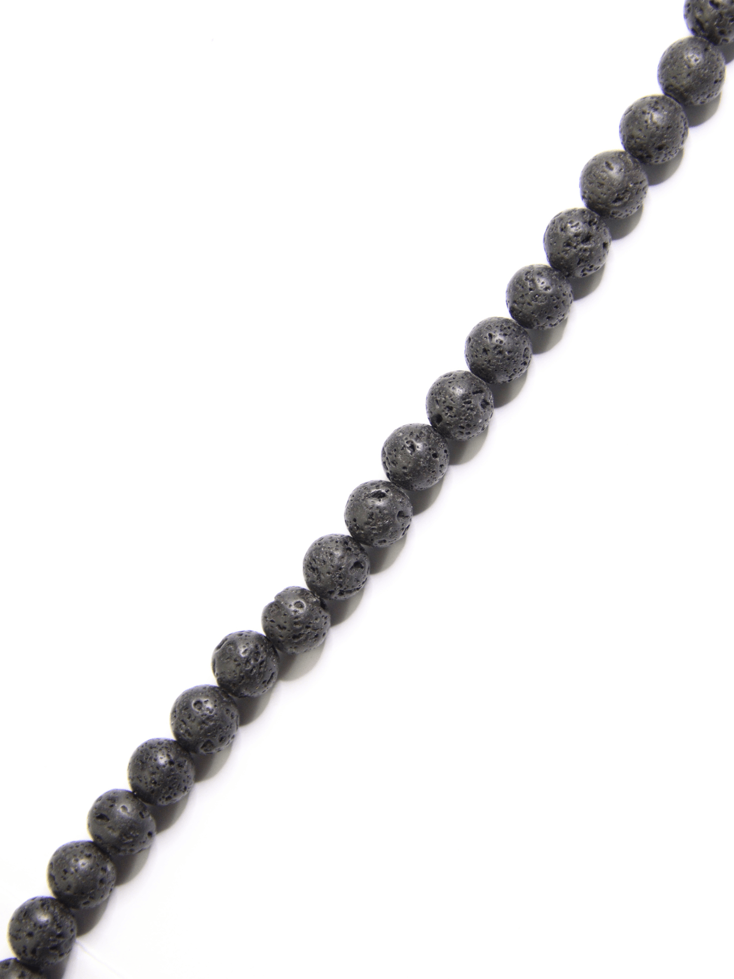 Perles rondes en pierre de lave – 4, 6 ou 8 mm - Solyluna Macramé