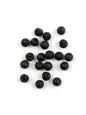 Perles rondes noires en pierre de lave – 4, 6 ou 8 mm - Solyluna Macramé