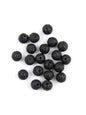 Perles rondes noires en pierre de lave – 4, 6 ou 8 mm - Solyluna Macramé