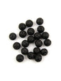 Perles rondes noires en pierre de lave – 4, 6 ou 8 mm - Solyluna Macramé