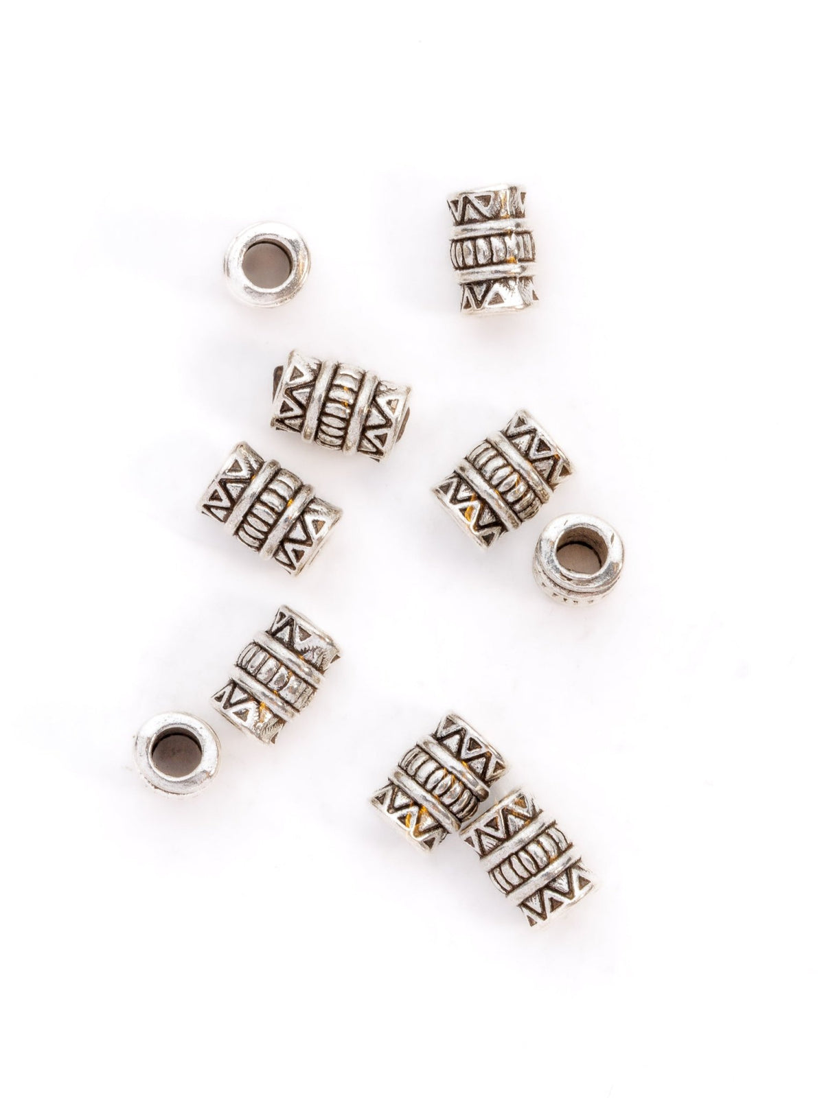 Perles tibétaines tubes 7 mm - Solyluna Macramé